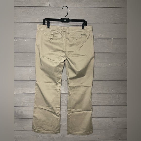 Volcon Wide Leg Olive Khaki Chino Pants Sz 11 - Picture 2 of 10